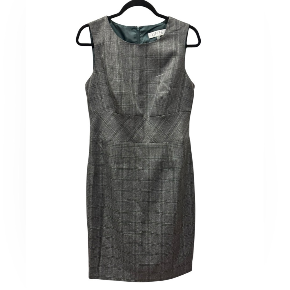Kasper Gray Plaid Women's Dress size 8